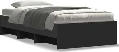 Produktbild von vidaXL Bettgestell Schwarz 75x190 cm Holzwerkstoff