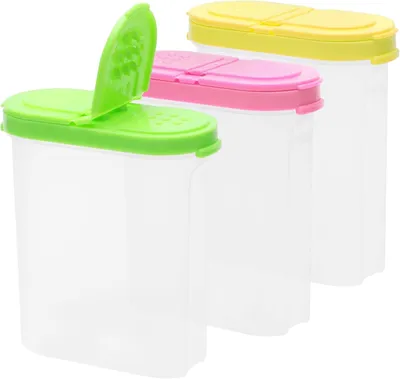 Obrázek produktu pro Skladovací nádoba, 250 ml, odklápěcí víčko, plast bez obsahu BPA, na koření/sůl/cukr/mouku