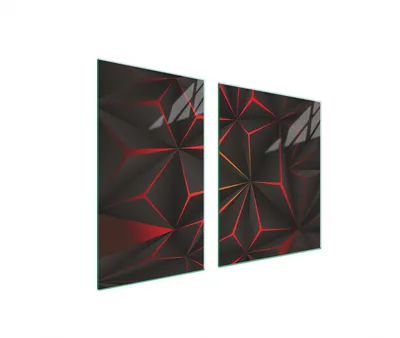 Immagine prodotto di Piastre copri fornello 2 pezzi 100x52 Vetroceramica copri piano cottura vetro tagliere pezzi nero