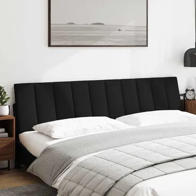 Immagine prodotto di vidaXL Cuscino per testiera "Hanko" nero 200 cm in tessuto