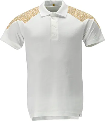 Produktbild von Mascot Polo-Shirt, Kurzarm Polo-shirt Gr. 3XL, weiss/currygelb
