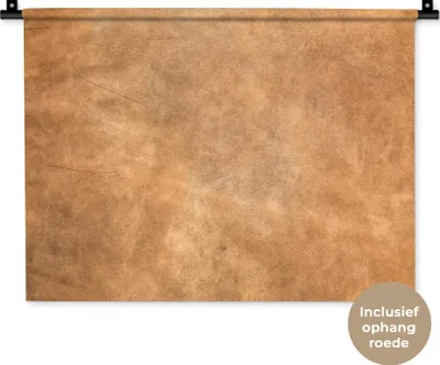 Produktbild von MuchoWow® Wandteppich Wandbehang Leder - Strukturiert - Lederoptik - Braun 60x45 cm Tapisserie Dekoration Wandtuch - Das Schlafzimmer