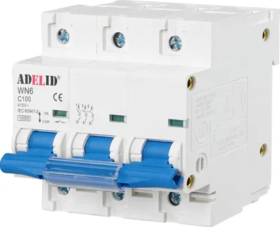 Produktbild von LS-Schalter 100A 3-polig Leitungsschutzschalter Typ C Sicherungsautomat 10kA