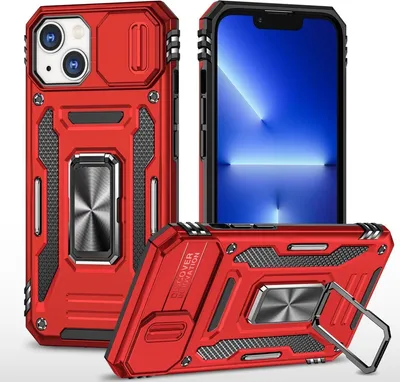 Produktbild von König Design Hülle kompatibel mit Apple iPhone 15 Kunststoff Soft Handyhülle - Handy Case Rot