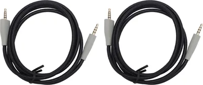 Immagine prodotto di 2 cavi per cuffie da 3,9 piedi Connettori da 3,5 mm Qualità audio senza perdite Cuffie con filo intrecciato OFC per MMX100