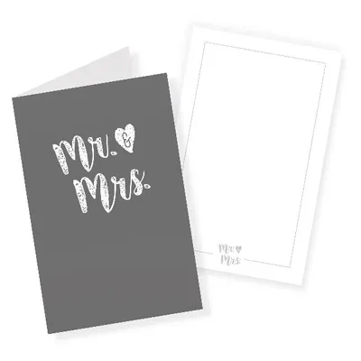 Produktbild von itenga 12x Klappkarte "Mr. & Mrs." Hochzeit mit Einleger DIN A6