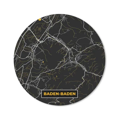 Produktbild von MuchoWow® Mauspad Mousepad Stadtplan - Karte - Deutschland - Gold - Baden - Karte 40x40 cm - Mousepads - Maus Mat - Pad - Mausunterlage - Schreibtisch Accessoires