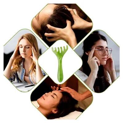 Produktbild von Kopfhautmassagekamm aus Kunstharz, tragbar für Haarpflege und Wellness