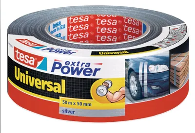 Produktbild von Tesa extra Power Uniwersalna bardzo mocna taśma tkaninowa srebrna 50m x 50mm