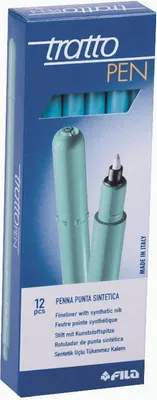 Produktbild von Tratto 830726, Aqua, Fein, Aquamarin, Rund, Tinte auf Wasserbasis, 2 mm