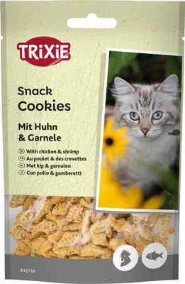 Productafbeelding van TRIXIE 42748, Pamlsky, voor katten, volwassen katten, met kip en garnalen, 50 gram