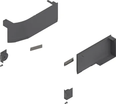 Image de BLUM AVENTOS HK TOP Jeu de caches pour SERVO-DRIVE, plastique gris foncé