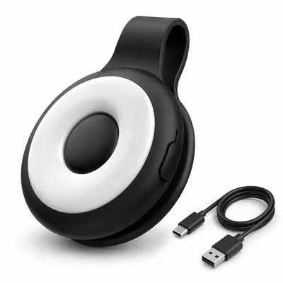 Produktbild von Magnetische LED Selfie-Lampe, 5 Helligkeitsstufen, USB-C, tragbar, für Handy, Tablet, Make-up, Fotografie, Camping, DIY, praktische Handhabung