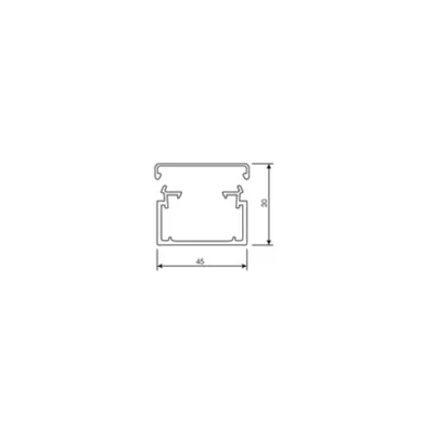 Obrázek produktu pro 2 metry instalační lišty Hager PVC LF, 30 x 45 x 2 000 mm, světle šedá LF3004507035