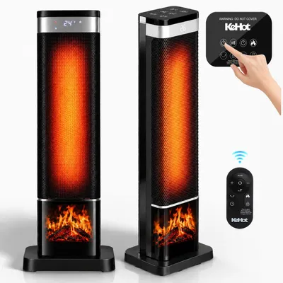 Produktbild von Heizlüfter Energiesparend, PTC Keramik Heizlüfte Leise, 70° Oszillierend Elektroheizung mit Fernbedienung, 12-Std-Timer, Überhitzungs-Kippschutz