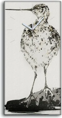 Produktbild von Wandbild Leinwand Bilder Wanduhr 30x60 Zeichnung Asiatische Tier Vogel Kunst - weiße Hände