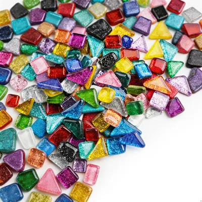 Mosaikset, 250 bunte Glassteine, DIY-Deko, 300 g