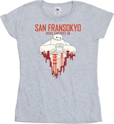 Produktbild von Disney - "Big Hero 6 San Fransokyo" T-Shirt für Damen BI13243 (S) (Grau)