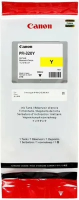 Produktbild von Canon PFI-320Y, Gelb, Tinte auf Pigmentbasis, 300 ml, 1 Stück(e)