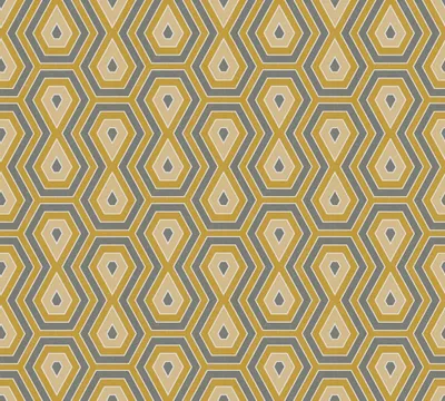 Produktbild von Architects Paper Retrotapete Jungle Chic geometrische Tapete Vliestapete gelb grau weiß 10,05 m x 0,53 m