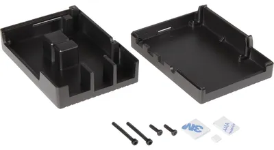 Image de Raspberry Pi Joy-IT boîtier en aluminium comme dissipateur thermique en noir pour le 4 B (RB-AlucaseP4+08)