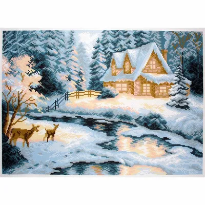 Immagine prodotto di CdA Stampa Aida per punto croce "Casa Taïga" pa0643, 29 x 40 cm