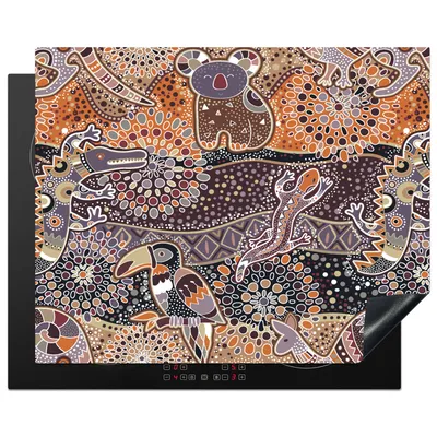 Produktbild von KitchenYeah© Herdabdeckplatte Muster - Koala - Tiere - Australien , 65x52cm, Küche Deko, Glaskeramikkochfeld Herdabdeckung, Abdeckplatte fùr Kochfeld