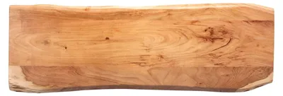 Produktbild von Tischplatte 120x40 cm Emilio aus massivem Akazienholz, naturfarben und lackiert, Baumkantenplatte für Heimwerker, Arbeitsplatten, Tische und Fensterbretter