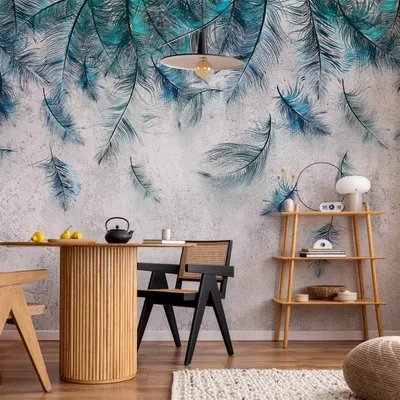 Produktbild von Vlies Fototapete - Sapphire Breeze 350x245 cm Blätter f-C-0489-a-a