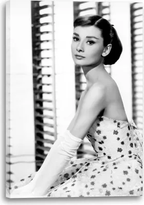 Produktbild von Leinwandbild (60x80cm): Audrey Hepburn, echter Holz-Keilrahmen inkl. Aufhänger, handgefertigt in Deutschland