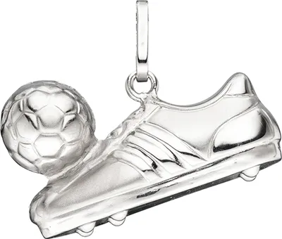 Produktbild von JOBO Anhänger Fußball Fußballschuh mit Ball 925 Sterling Silber mattiert
