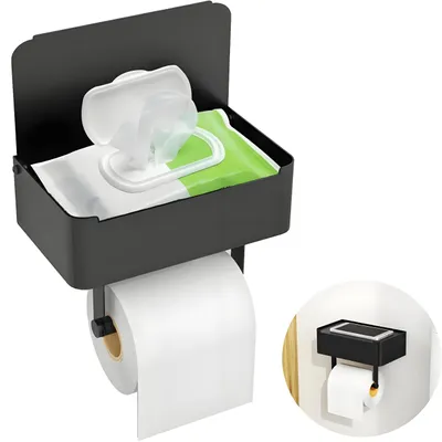 Produktbild von Toilettenpapierhalter mit Aufbewahrungsbox für Feuchttücher
