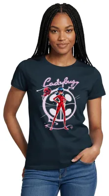Produktbild von Spreadshirt Miraculous Ladybug Mit Tikki Frauen T-Shirt, XXL, Navy