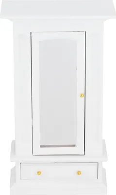 Immagine prodotto di armadio in miniatura per casa delle bambole 1:12 in legno, modello di mobile simulato, accessori giocattolo (bianco)