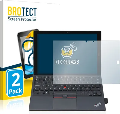 Produktbild von 2x Für Lenovo ThinkPad X1 Tablet Gen 2 Schutzfolie BROTECT Displayschutz Display Schutz Folie Klar Transparent