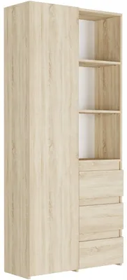 Obrázek produktu pro Regál kancelářský 80 cm 1 dveře 3 zásuvky FRAMIRE B-80-S3 sonoma