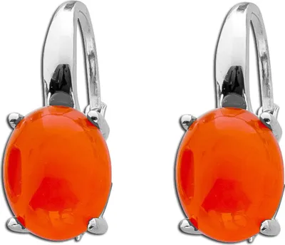 Produktbild von Karneol Ohrringe Silber 925 rote Natur Edelsteine Toyo Yamamoto