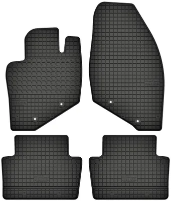 Produktbild von Gummimatten passend für  Volvo S80 I (1998-2006) Gummi Fußmatten Satz Schwarz + Stopper
