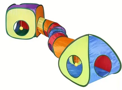 Productafbeelding van PolkaHome® Kattentunnel 3-in-1 met Speelbal – Katten Tunnel met Tent & Kubus – Opvouwbaar Kattenspeelgoed tegen Verveling – Interactief