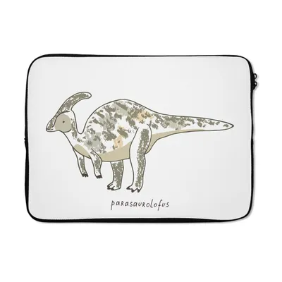 Produktbild von MuchoWow® Laptop Hülle 13 Zoll Kinderzimmer - Parasaurolofus - Dinosaurier - Jungen - Mädchen - Kind Laptoptasche - Laptophülle - Sleeve - Rundumschutz