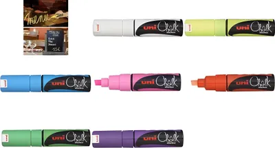 Produktbild von Uni-Ball ChalkGlass Chalk, Gelb, Meißel, 1 Stück(e)