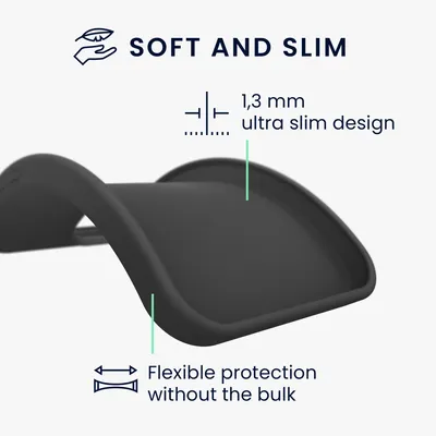 Produktbild von kwmobile Hülle kompatibel mit Realme GT Master Edition Hülle - weiches TPU Silikon Case - Cover geeignet für kabelloses Laden - Schwarz matt