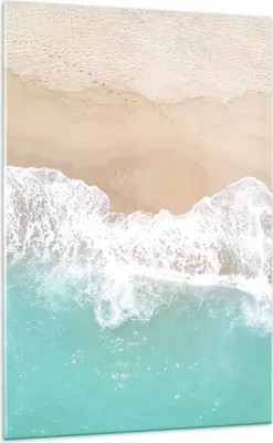Produktbild von Bilder auf glas - Einteilig - Meer Welle Sand - 70x100cm - Glasbilder - Wandbilder - Bilder - zum Aufhängen bereit - Wanddekoration aus Glas - Glas Bilder - Wandbild auf Glas - GPA70x100-3937