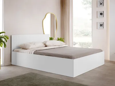 Obrázok produktu pre Manželská posteľ s úložným priestorom 160x200 TABORO - biela