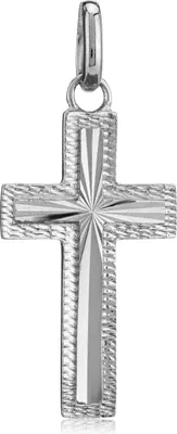 Produktbild von Rhodiniert 925 Sterlingsilber Kreuz Ketten Anhänger Kommunion Konfirmation 6365