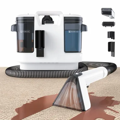 Obrázok produktu pre Lubluelu V6 – Čistiací prostriedok na čalúnenie 3 v 1, čistič kobercov, umývací vysávač, 13500 Pa, 450 W, mokrý vysávač na pohovky, koberce a autá, s dvojitým systémom nádrží (1,75 l / 1 l)