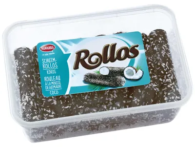 Image de Nawarra Rollos Rouleaux de mousse coco et glaçage au cacao 200g