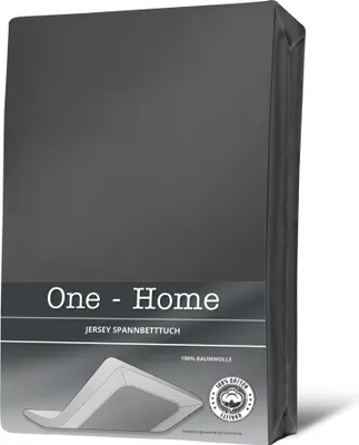 Produktbild von Jersey Spannbettlaken Spannbetttuch Baumwolle 90x200 140x200 180x200 & Topper..., Größe:90 - 100 x 200 cm, Farbe:Anthrazit