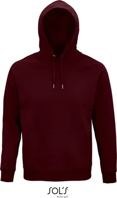 Produktbild von Baumwolle Classics-25.3568 Uni Bio Raglan Kapuzen Sweater Gr. L burgundy