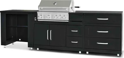 Immagine prodotto di Cucina esterna a 3 moduli con barbecue - Oviala Memphis